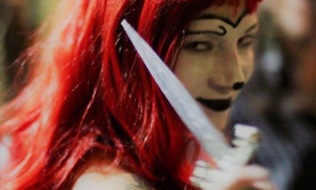 Fire performer in a themed live performance